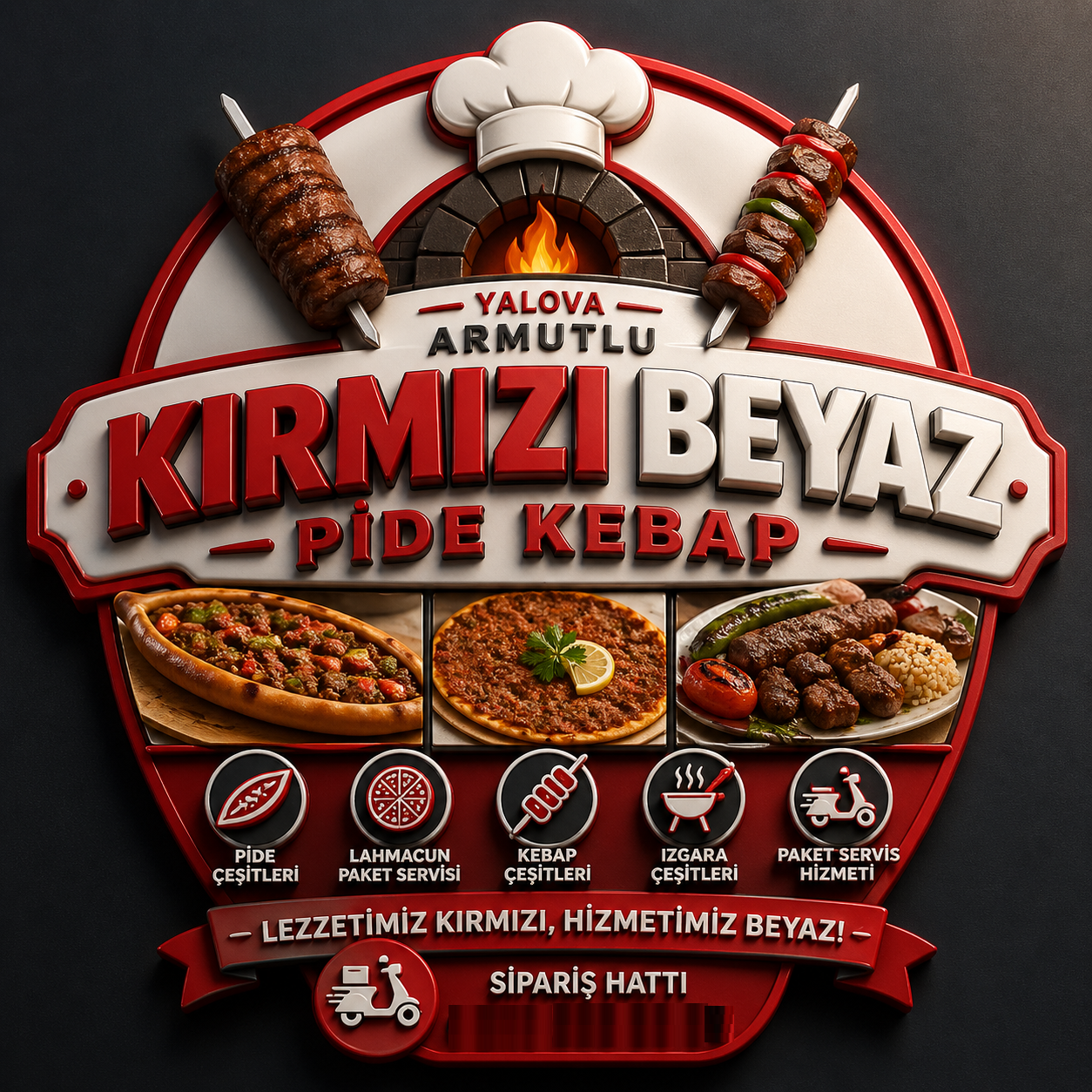Kırmızı Beyaz Pide Kebap 